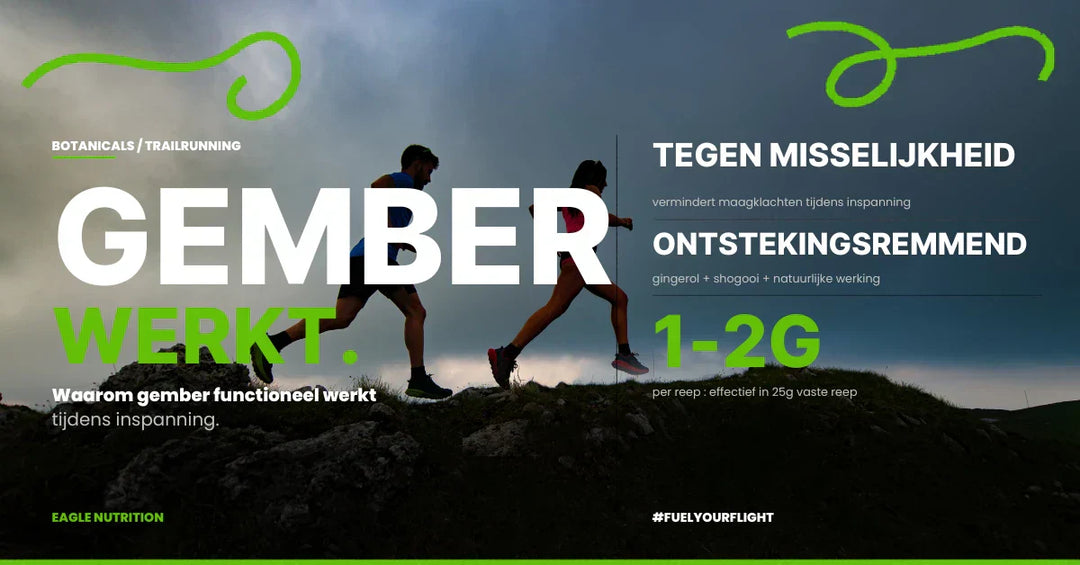 Gember maagklachten trailrunning: waarom gember functioneel werkt tijdens inspanning